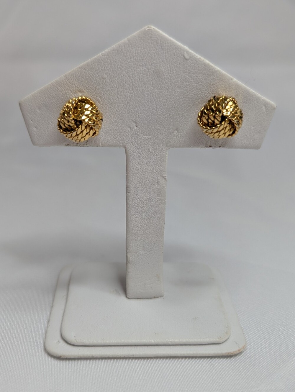 Gold Knot Stud Earrings